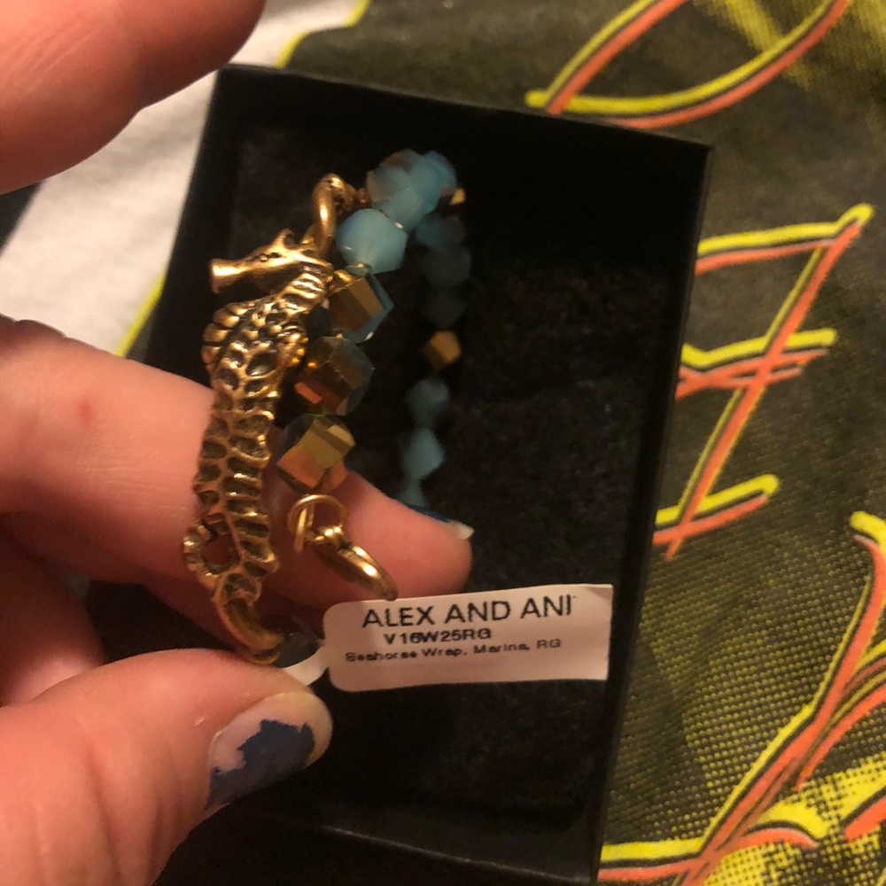Seahorse and bead Alex and ani bracelet